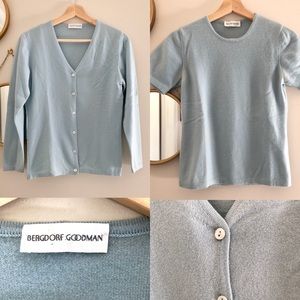 Bergdorf Goodman blue Cashmere sweater set M